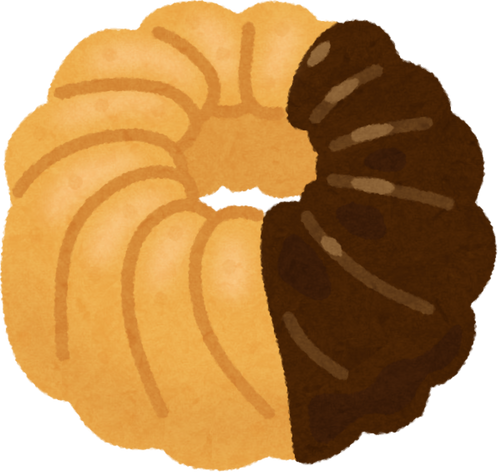 Illustration of a Chocolate Covered French Cruller Donut