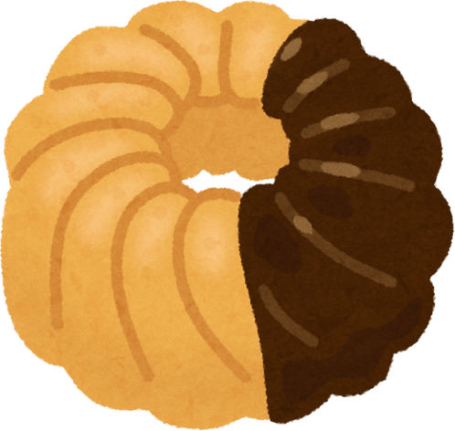 Illustration of a Chocolate Covered French Cruller Donut